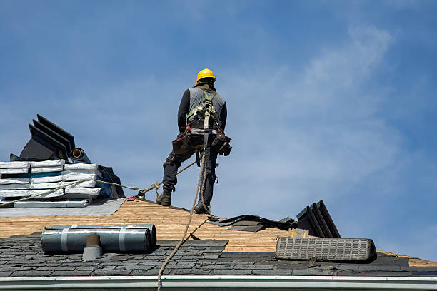 Professional Gutter Installation technician working in Newport Coast, CA